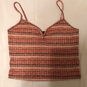 Multicolored ribbed tank top